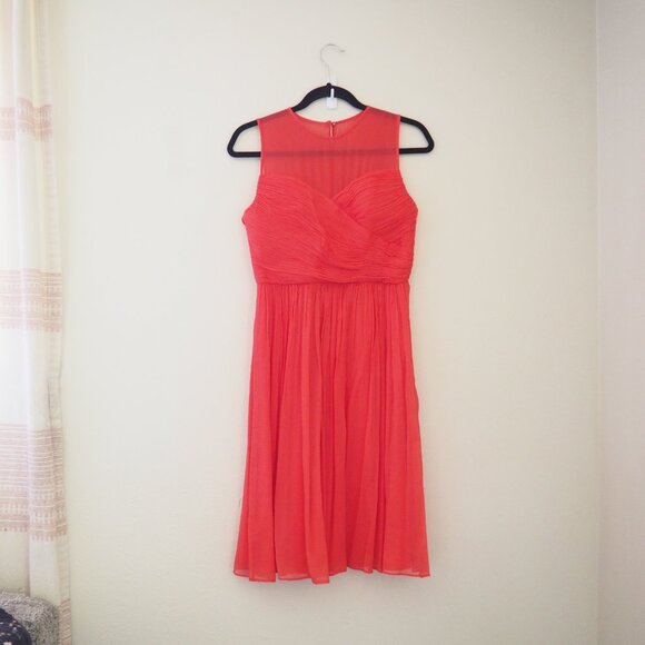 J. Crew Silk Chiffon Clara Sleeveless Dress sz 4 - Picture 2 of 6